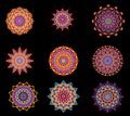 Digital Art Collection Abstract Kaleidoscope Decorative Medallions