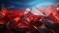 Digital Art of Deep Red Triangle Glass Pattern Background