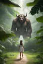 Enchanted Path: The Girl and the Jungle Titan