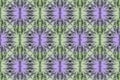 Digital art design with green and lilac filigree pattern