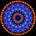 Different glasses seen through kaleidoscope