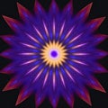 Star in different purple comupter generated