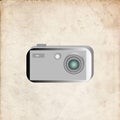 A digital art and design of a digital camera in white colour Royalty Free Stock Photo