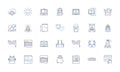 digital art line icons collection. Cybernetic, Pixelated, Futuristic, Glitch, Abstract, Neon, Surreal vector and linear