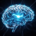 Digital art of a machine brain. Royalty Free Stock Photo