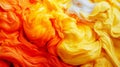 A Digital Art Masterpiece Entitled Abstract Orange and Gold Waves Royalty Free Stock Photo