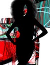  Abstract Woman. Digital art. Modern art. Contemporary art. Fragment of artwork.