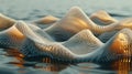 Digital art pieces generated by algorithms creating abstract and complex patterns, fluids evolving geometric shapes Royalty Free Stock Photo