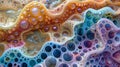 Digital art pieces generated by algorithms creating abstract and complex patterns, fluids evolving geometric shapes Royalty Free Stock Photo