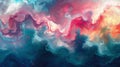 Digital art pieces generated by algorithms creating abstract and complex patterns, fluids evolving geometric shapes Royalty Free Stock Photo