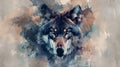 Digital art, portrait wolf, ai artwork