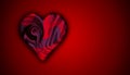 Digital art red heart background for copy space
