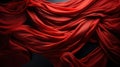 Digital Art of RedTextile Transparent Silky Wavy Fabric Background Royalty Free Stock Photo