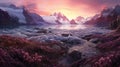 Sunset Glacier: A Realistic Landscape Inspired By Max Rive