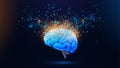 Digital Artificial Intelligence Visualization With Glowing Brain And Data Flow Representing Machine Learning Process Royalty Free Stock Photo