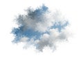 A digital artwork depicts a patch of sky with fluffy white clouds Royalty Free Stock Photo