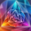 Digital artwork featuring an abstract geometric shape composed of mult Royalty Free Stock Photo