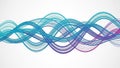 Digital artwork featuring intertwined wave like lines in varying Royalty Free Stock Photo
