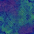 Digital artwork featuring a kaleidoscopic pattern with geometric Royalty Free Stock Photo