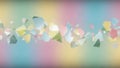 Digital artwork featuring a range of geometric shapes in pastel Royalty Free Stock Photo