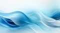 Abstract blue waves flowing gently in a smooth gradient, AI Generated Royalty Free Stock Photo