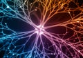 A digital artwork illustrating interconnected neural networks. Royalty Free Stock Photo