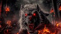 Fierce Hellhound Illustration Royalty Free Stock Photo