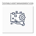 Digital asset management line icon