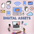 Digital Assets Accessible Unlock Information Concept