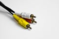 Digital audio cables Royalty Free Stock Photo