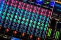 Digital Audio Mixing Desk Display Royalty Free Stock Photo
