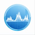 Digital Audio Waveform Graphic Icon Royalty Free Stock Photo