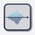 Digital Audio Waveform Icon Royalty Free Stock Photo