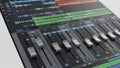 Digital audio workstation interface Royalty Free Stock Photo