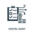 Digital Audit flat icon. Colored element sign from auditors collection. Flat Digital Audit icon sign for web design