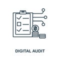 Digital Audit flat icon. Colored element sign from auditors collection. Flat Digital Audit icon sign for web design