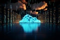 Digital backbone Cloud computing servers powering modern technological landscapes Royalty Free Stock Photo