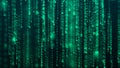 Digital background. Big data. Hacker concept. Abstract matrix. Computer generated many numbers. 3d rendering Royalty Free Stock Photo