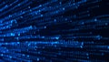 Digital background. Big data. Hacker concept. Abstract matrix. Computer generated many numbers. 3d rendering Royalty Free Stock Photo