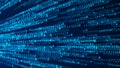Digital background. Big data. Hacker concept. Abstract matrix. Computer generated many numbers. 3d rendering Royalty Free Stock Photo