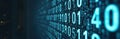 Digital background of binary code. Binary numbers floating in cyberspace create digital backdrop. Tech abstract data concept for Royalty Free Stock Photo