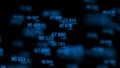 Digital background. Binary computer code. Information code. 3d rendering Royalty Free Stock Photo