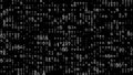 Digital background black matrix. Matrix background. Binary computer code. Hacker coding concept. 3D rendering. Royalty Free Stock Photo