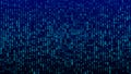Digital background blue matrix. Coding or hacking concept. Abstract data concept. 3d rendering Royalty Free Stock Photo