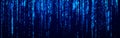 Digital background blue matrix. Coding or hacking concept. Flow of random numbers. 3D rendering Royalty Free Stock Photo
