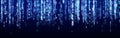 Digital background blue matrix. Coding or hacking concept. Flow of random numbers. 3D rendering Royalty Free Stock Photo