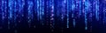 Digital background blue matrix. Coding or hacking concept. Flow of random numbers. 3D rendering Royalty Free Stock Photo