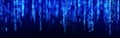 Digital background blue matrix. Coding or hacking concept. Flow of random numbers. 3D rendering. Royalty Free Stock Photo