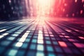 Digital background featuring vibrant square grids and sense of depth creating dynamic and modern atmosphere interplay of light
