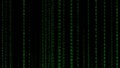 A digital background of green binary code on a black screen Royalty Free Stock Photo
